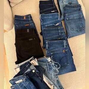 Joe's Jeans High Rise Mixed Blue and Black Denim Lot